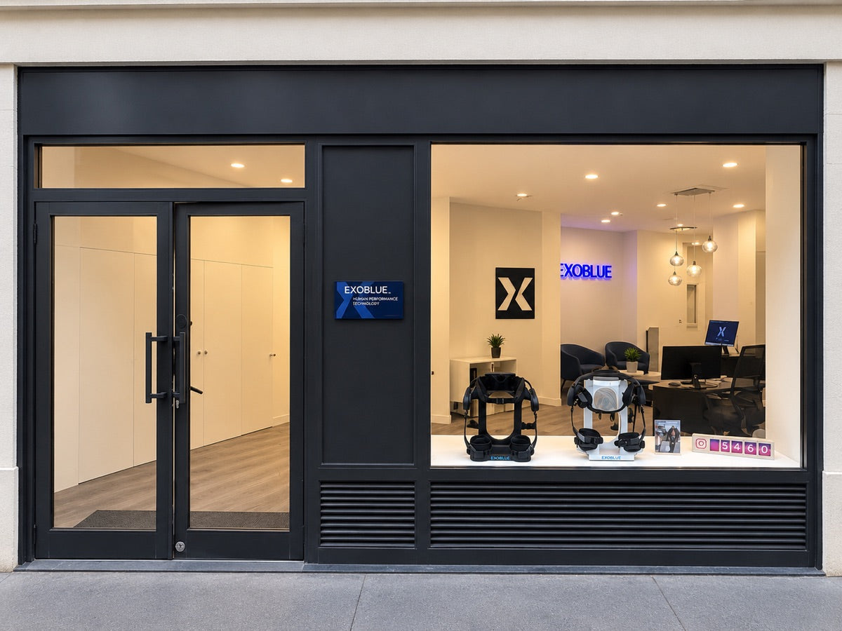 La devanture du showroom ExoBlue à Paris